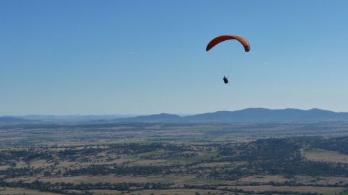The wind whips up the escarpment, making it one of the world's best paragliding spots.